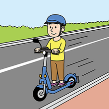 イラスト：電動キックボード