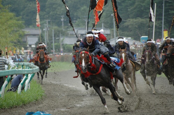 写真:相馬野馬追の様子