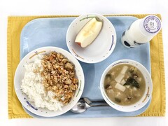 写真:10月29日の給食