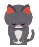 イラスト：おじぎをする猫