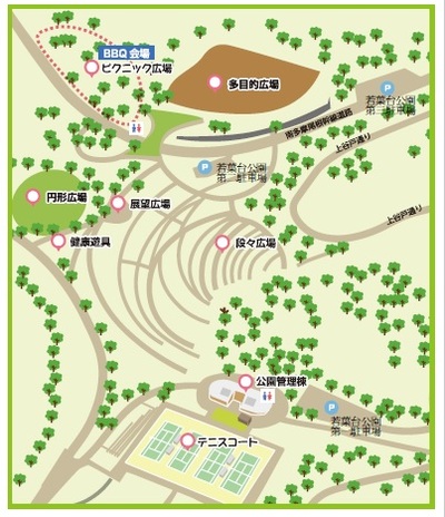 地図：若葉台公園