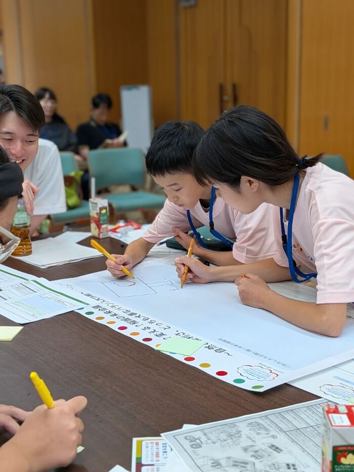 写真：発表ボード作成の様子4