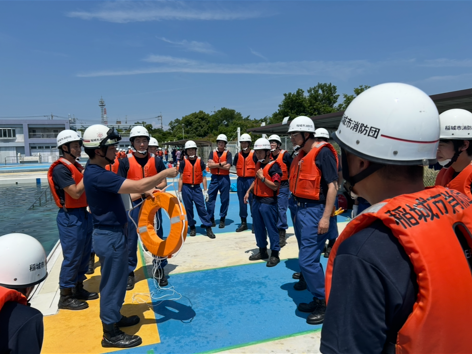 Photo: Scene of life ring handling training