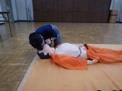 Photo: Artificial respiration in progress