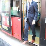 Photo: Descending from the middle door