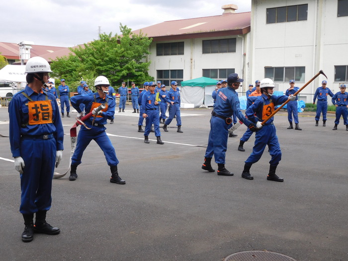 Foto: Escena del entrenamiento de técnicas de extinción de incendios