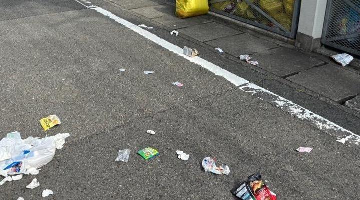 Foto: estado de esparcimiento de basura