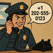 Estafador que usa números de teléfono internacionales