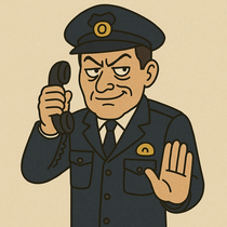 Ilustración de imagen de falso policía