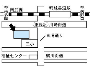 図　稲城診療所の地図