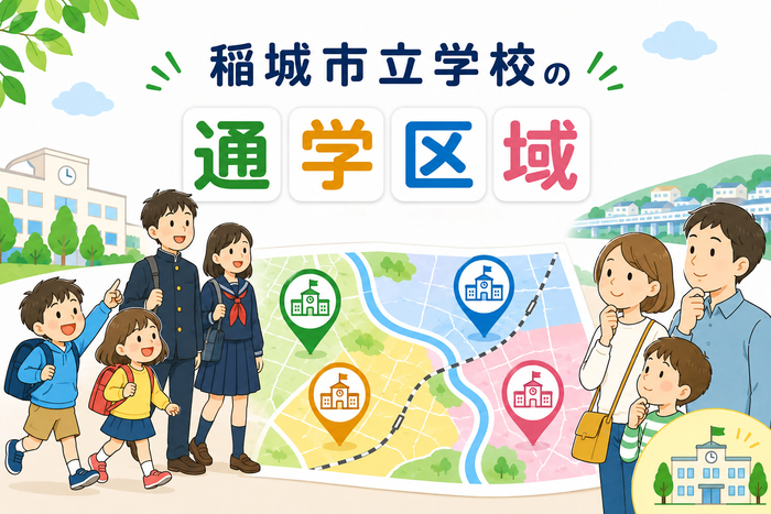 통학 구역 안내 일러스트
