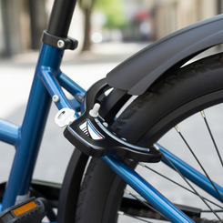 Foto de trava de anel e trava em forma de ferradura