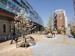 Foto: Praça ao norte da frente da estação