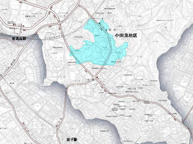 画像　小田良地区の位置図