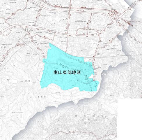 南山地区の位置図