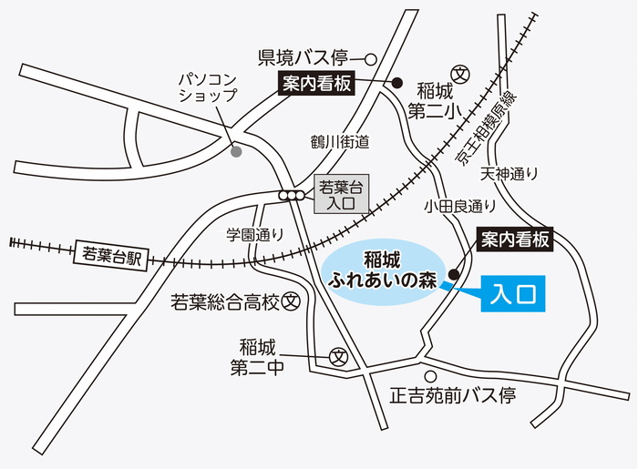 稻城交流森林的交通地圖