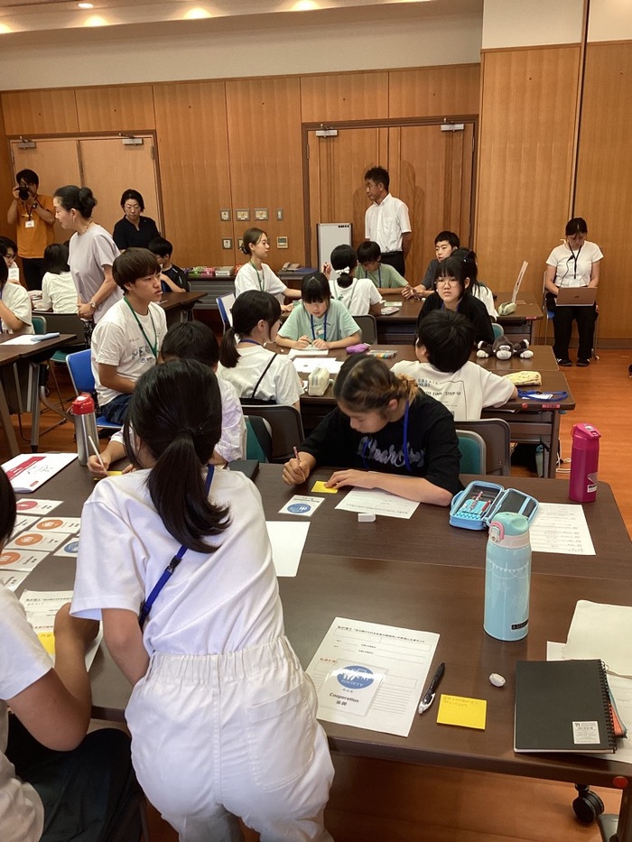 照片：各組討論中
